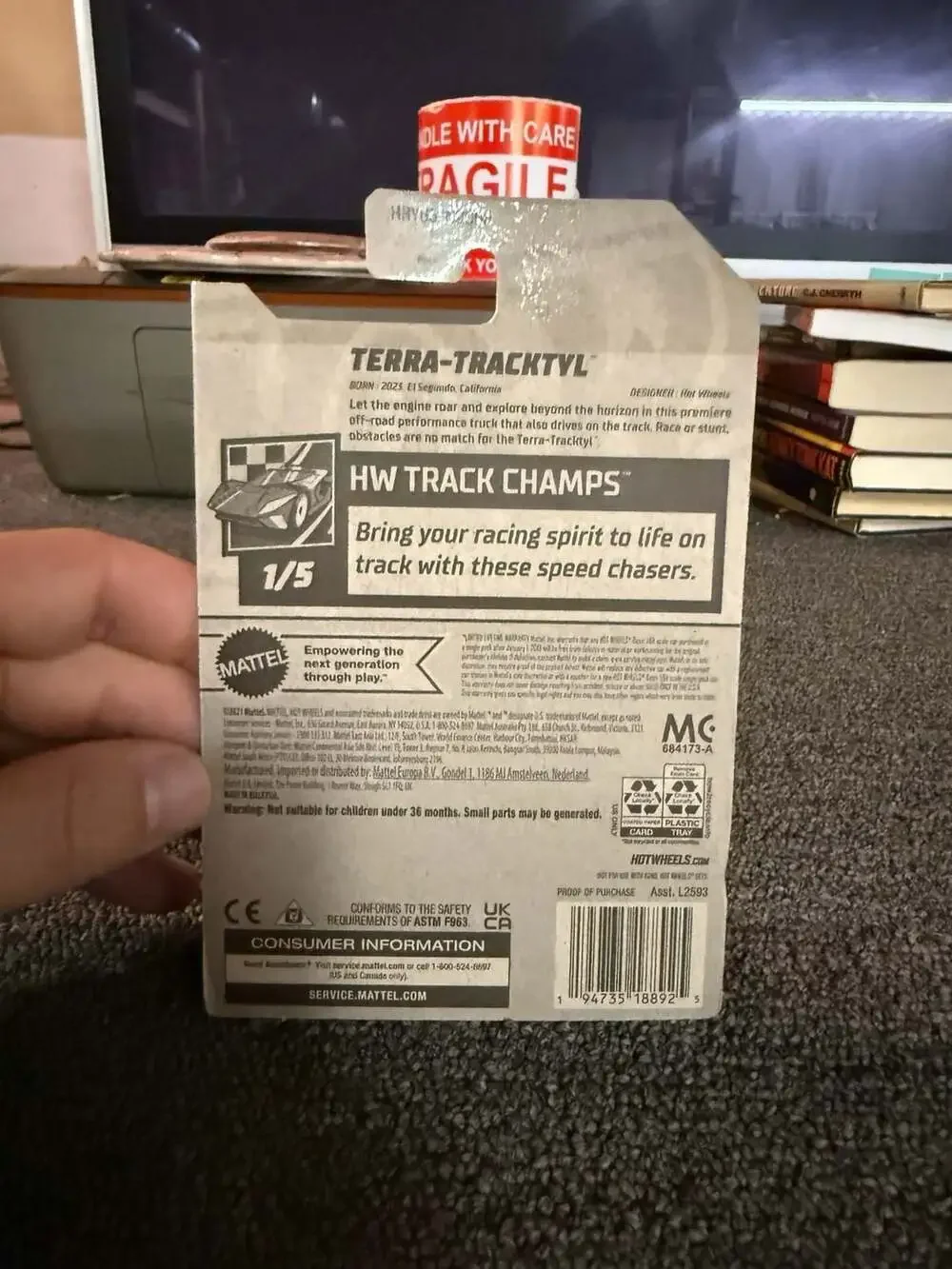 Hot Wheels 2024 HW Track Champs Terra-Tracktyl 1/5 Black Purple & Blue SUV Car
